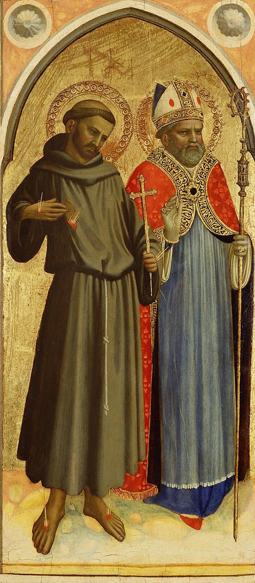 Saint Francis and a Bishop Saint, 1420, Fra Angelico