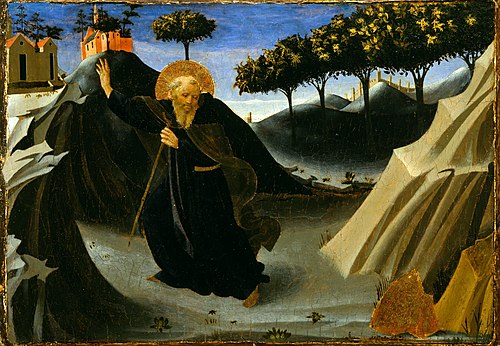 Saint Anthony Abbot Shunning the Mass of Gold, 1430, Fra Angelico