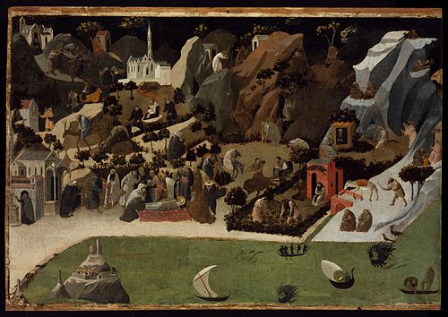 Scenes from the Lives of the Desert Fathers (Thebaid), 1420, Fra Angelico