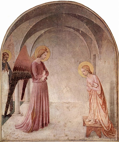 Annunciation  with Saint Peter Martyr, 1500, Fra Angelico