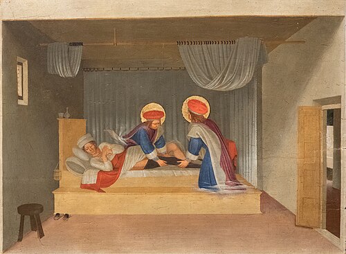 The Healing of Justinian by Saint Cosmas and Saint Damian, 1439, Fra Angelico