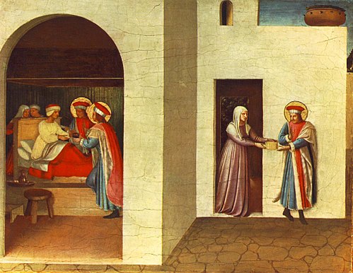 The Healing of Palladia by Saints Cosmas and Damian, 1438, Fra Angelico