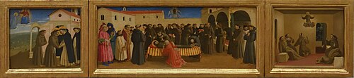 Prédelle des histoires de saint François, 1429, Fra Angelico