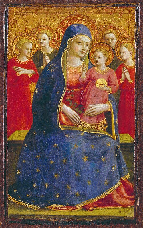 Vierge à l'Enfant avec des anges, 1425, Fra Angelico