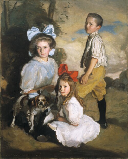 Portrait of Three Knox Children, 1909, Harrington Mann