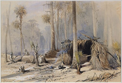 The Cypress-Shingle Yard, Ocklawaha River, Florida, 1870, Harry Fenn