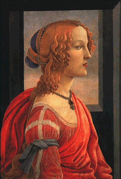 Portrait of Simonetta Vespucci, 1485, Sandro Botticelli