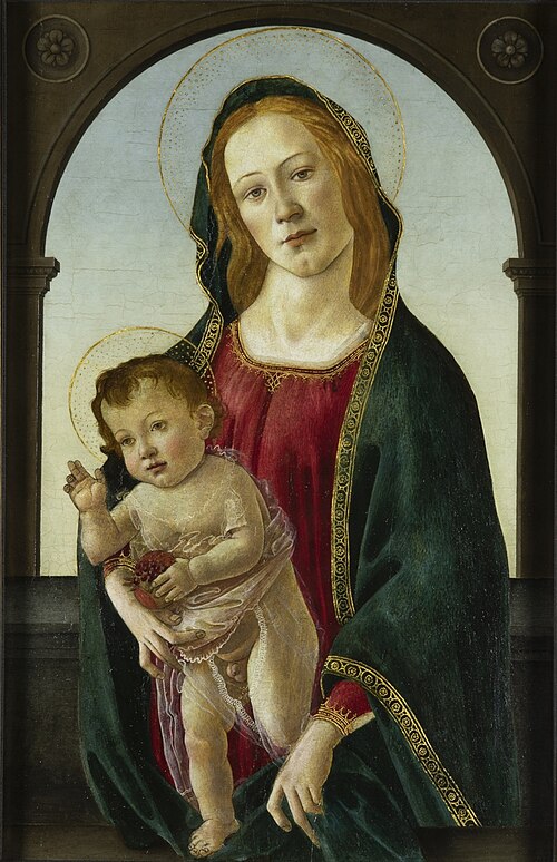 Virgin and Child with a Pomegranate, 1500, Sandro Botticelli