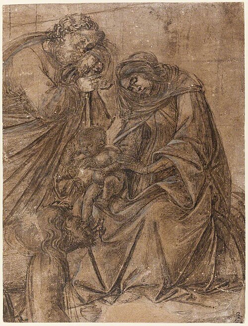 Fragment of a Cartoon of the 'Adoration of the Magi', , Sandro Botticelli