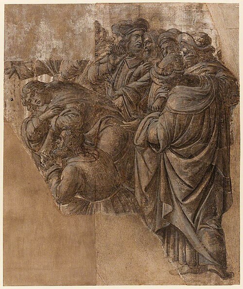 Two Fragments of a Cartoon of 'The Adoration of the Magi', , Sandro Botticelli