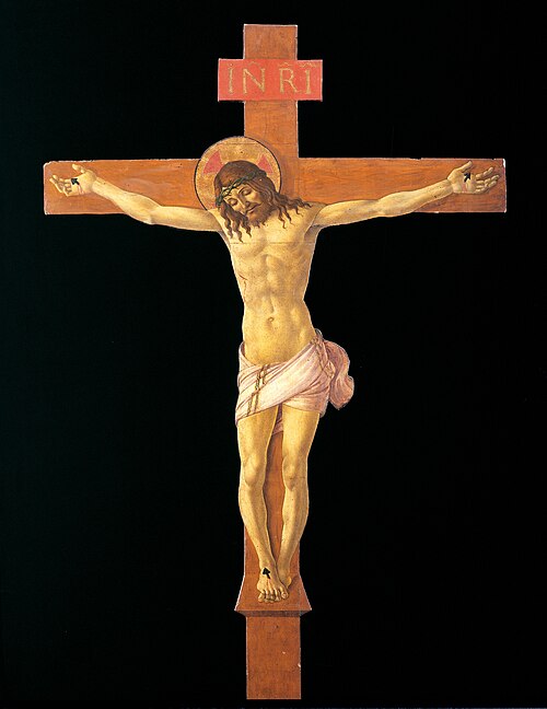 Painted crucifix, 1500, Sandro Botticelli