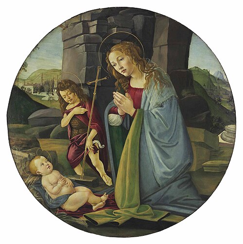 Madonna and Child with St. John the Baptist, 1480, Sandro Botticelli