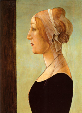 Portrait de femme, 1450, Sandro Botticelli