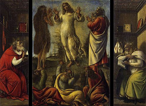 The Transfiguration, St Jerome and St Augustine, 1500, Sandro Botticelli