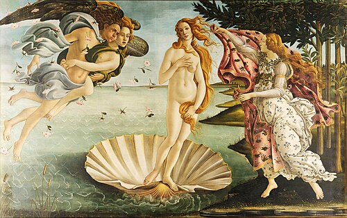 La Naissance de Vénus, 1485, Sandro Botticelli