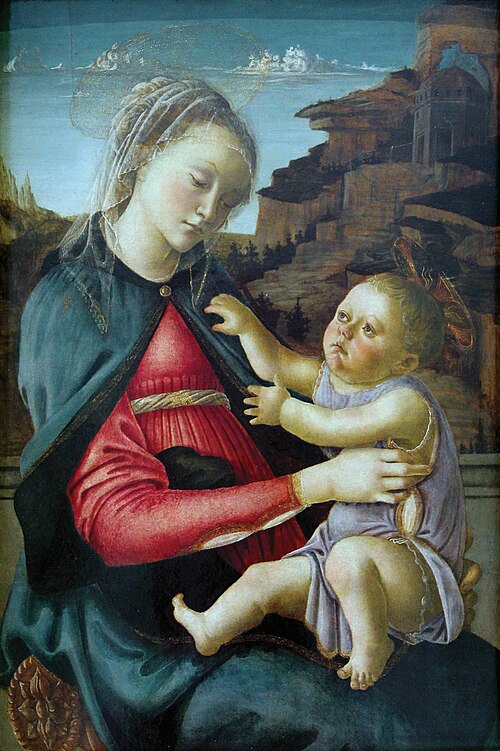 La Vierge et l'Enfant, dite Madone des Guidi de Faenza, 1465, Sandro Botticelli