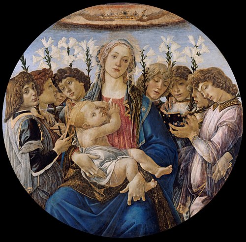 La Vierge à l'Enfant et huit anges, 1480, Sandro Botticelli