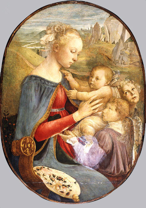 Madonna and Child with Two Angels, 1500, Sandro Botticelli