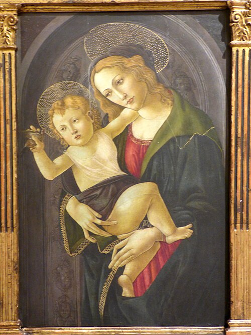 La Vierge à l'Enfant dans une niche, 1477, Sandro Botticelli