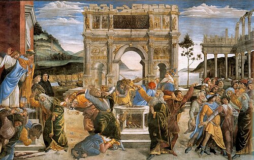 Punishment of the Rebels, 1481, Sandro Botticelli