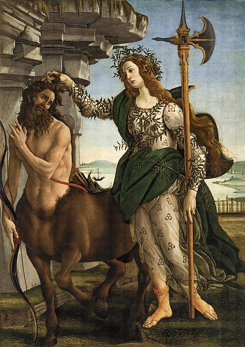 Pallas and the Centaur, 1482, Sandro Botticelli