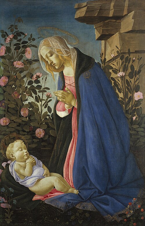 The Virgin Adoring the Sleeping Christ Child, 1485, Sandro Botticelli
