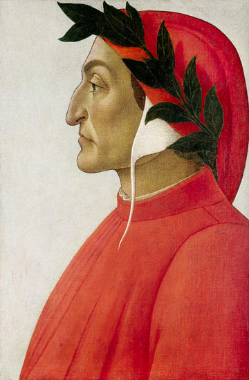 Portrait of Dante, 1495, Sandro Botticelli