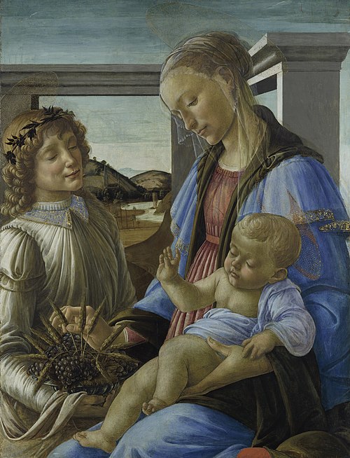 Virgin and Child with an Angel, 1470, Sandro Botticelli