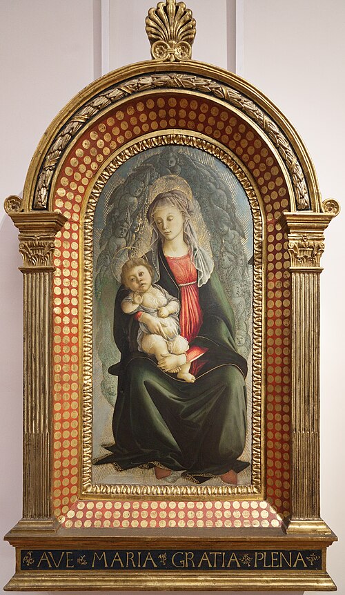 Madonna in Glory with Seraphim, 1469, Sandro Botticelli