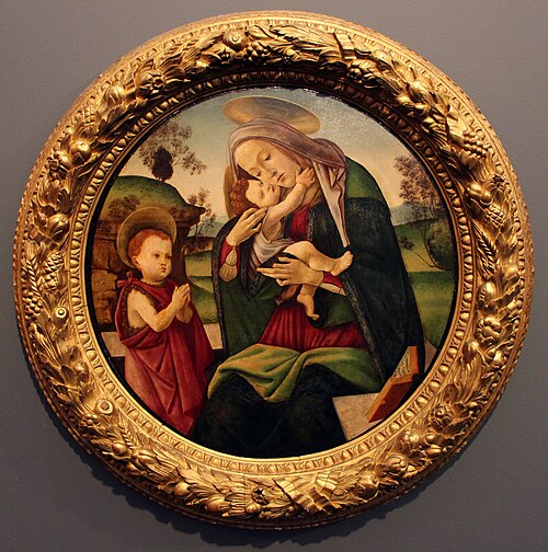 La Vierge à l'Enfant avec le petit saint Jean, 1490, Sandro Botticelli