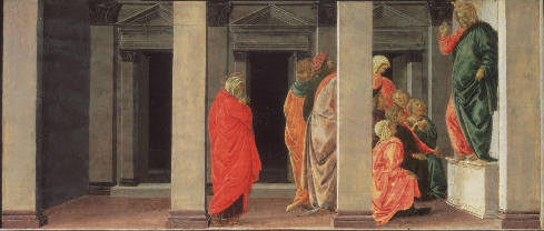 Saint Mary Magdalene Listening to Christ Preach, 1491, Sandro Botticelli