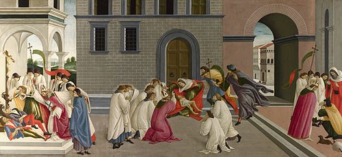 Three Miracles of Saint Zenobius, 1500, Sandro Botticelli