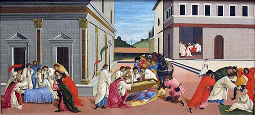 Three Miracles of Saint Zenobius, 1500, Sandro Botticelli