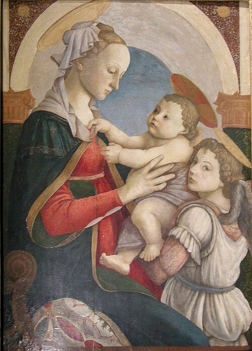 Madonna and Child with an Angel, 1465, Sandro Botticelli