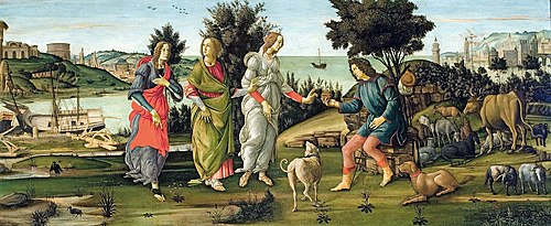 Judgement of Paris, 1486, Sandro Botticelli