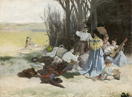 Día de campo, 1879, Rafael Romero Barros