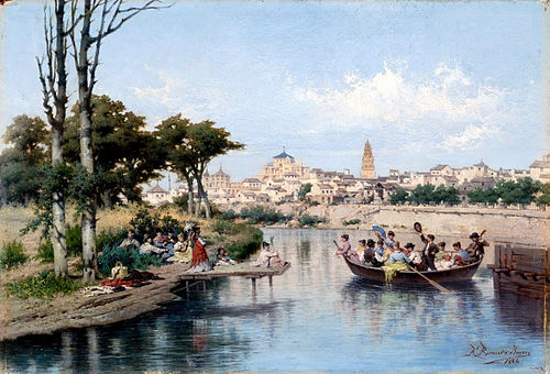 Domingo en Córdoba a orillas del Guadalquivir, 1884, Rafael Romero Barros