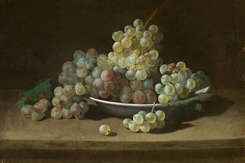 Bodegón de uvas, 1862, Rafael Romero Barros