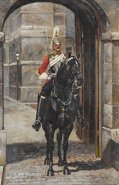 1st Life Guards On King's Guard, Whitehall, 1905, Harry Payne