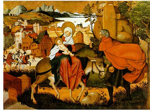 Aggsbacher altarpiece: Flight into Egypt, 1501, Jörg Breu the Elder