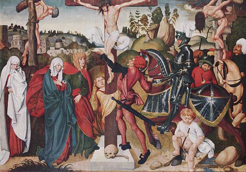 Aggsbacher altarpiece: Crucifixion, 1501, Jörg Breu the Elder