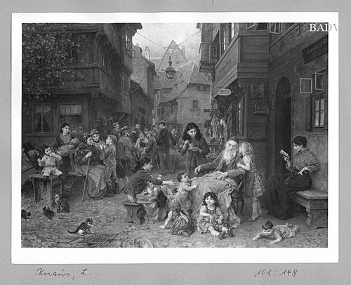 Scene in the Ghetto, 1896, Ludwig Knaus