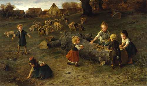 Mud Pies, 1873, Ludwig Knaus