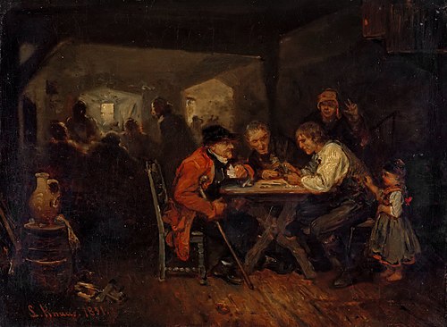 The cheater, 1851, Ludwig Knaus