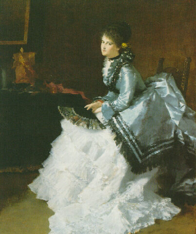Bildnis der Münchener Hofschauspielerin Mimi Cramer, 1875, Albert von Keller