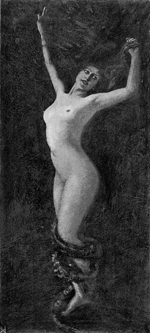 Eve, tableau (femme au serpent), , Albert von Keller