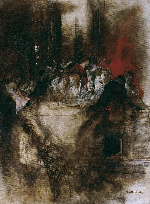 Diner im 17. Jahrhundert (Variante), 1869, Albert von Keller