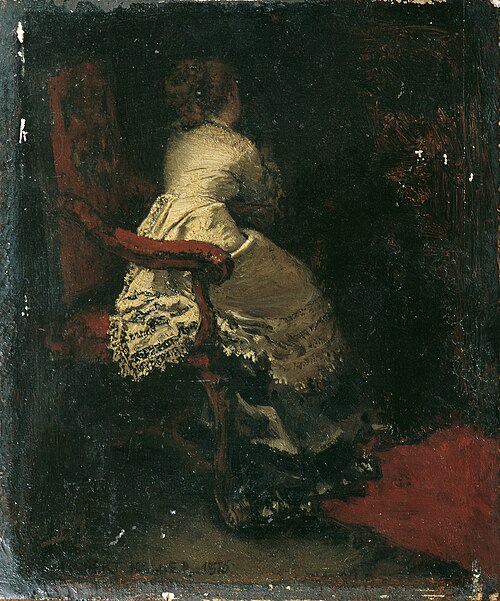 Dame im Lehnstuhl, 1876, Albert von Keller