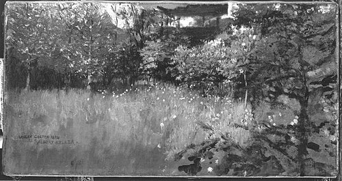 In the artist's garden, 1884, Albert von Keller