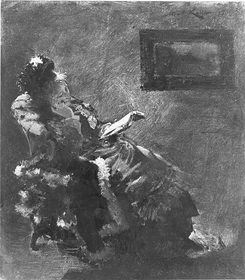 Lady reading, 1876, Albert von Keller